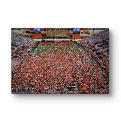 Oklahoma State Cowboys - Oklahoma State Win Storm the Field - College Wall Art #Canvas
