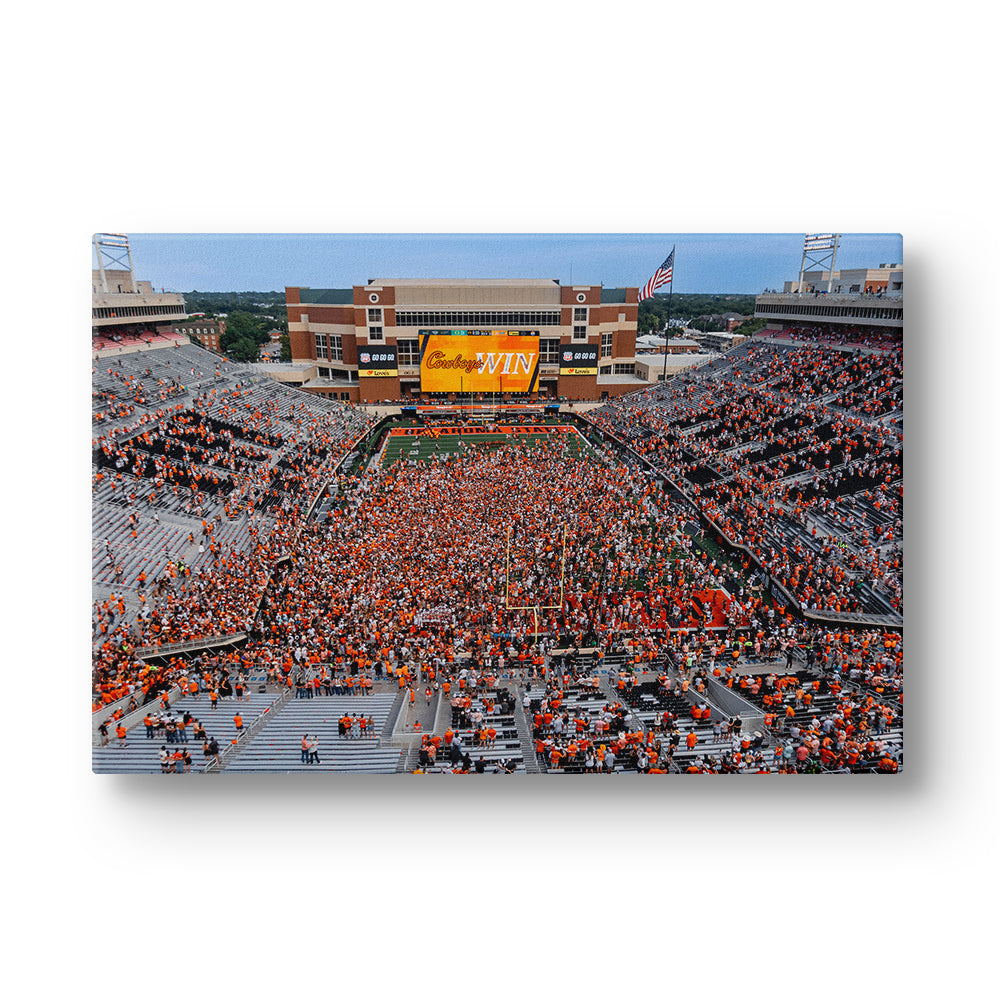 Oklahoma State Cowboys - Cowboys Win Stun Oregon - College Wall Art #Canvas