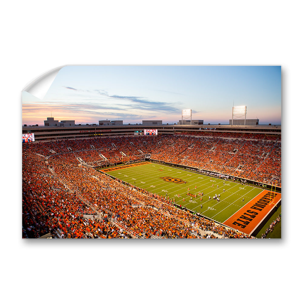 Oklahoma State Cowboys - OSU Orange Out Sunset - College Wall Art #Wall Decal