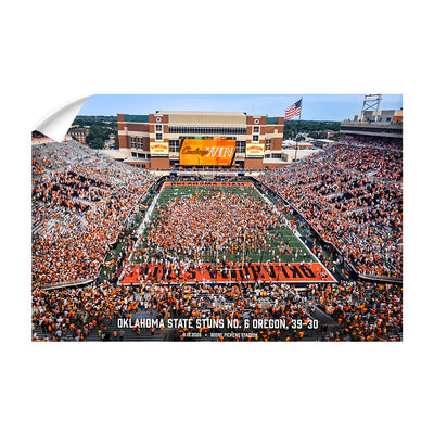 Oklahoma State Cowboys - Oklahoma State Stuns No. 6 Oregon - College Wall Art #WallDecal