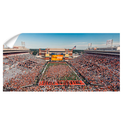 Oklahoma State Cowboys - Oklahoma State Cowboys Storm the Field Panoramic - College Wall Art #Wall Decal