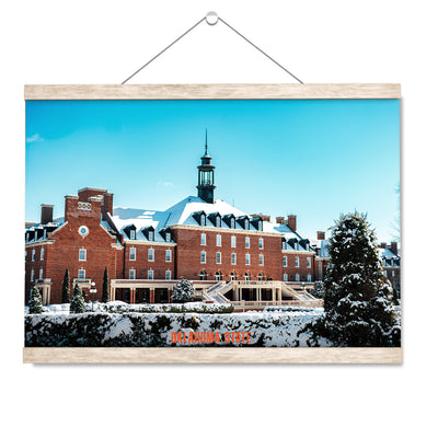 Oklahoma State Cowboys - Oklahoma State Campus Snowfall - College Wall Art #Hanging Canvas