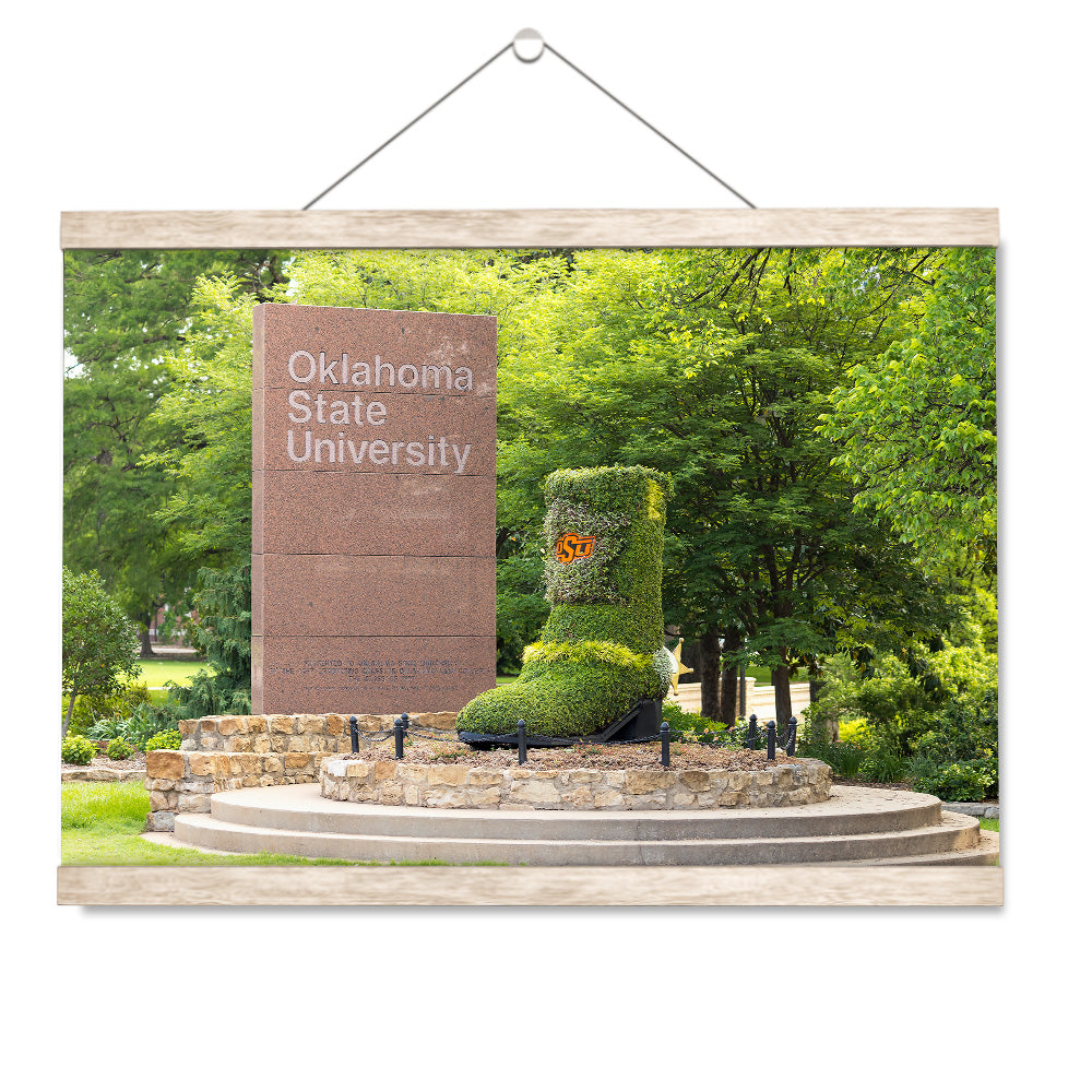 Oklahoma State Cowboys - OSU Boot Topiary - College Wall Art #Canvas