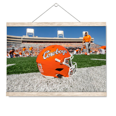 Oklahoma State Cowboys - Cowboys Football Helmet - College Wall Art #Hanging Canvas
