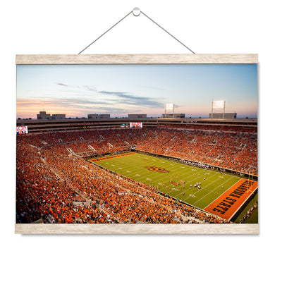Oklahoma State Cowboys - OSU Orange Out Sunset - College Wall Art #Hanging Canvas