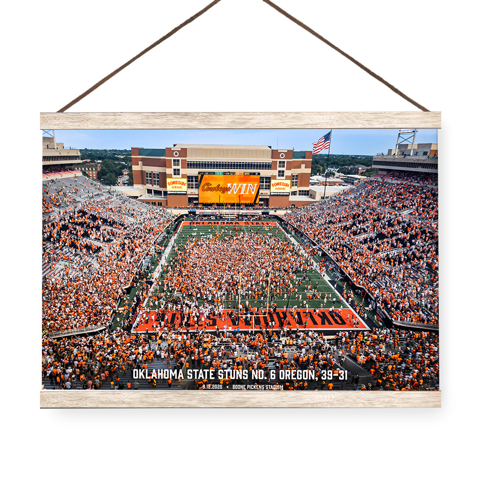 Oklahoma State Cowboys - Oklahoma State Stuns No. 6 Oregon - College Wall Art #Canvas