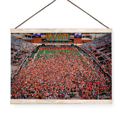 Oklahoma State Cowboys - Oklahoma State Win Storm the Field - College Wall Art #Hanging Canvas