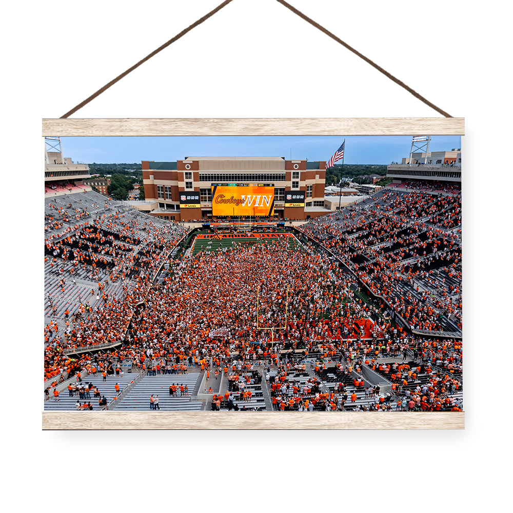 Oklahoma State Cowboys - Cowboys Win Stun Oregon - College Wall Art #Canvas
