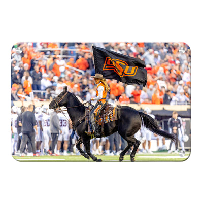 Oklahoma State Cowboys - Spirit Rider - College Wall Art #Metal