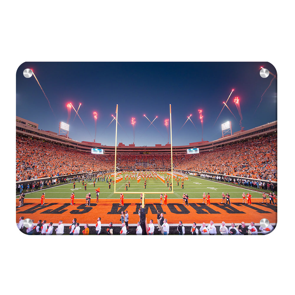 Oklahoma State Cowboys - Oklahoma State Fireworks - College Wall Art #Canvas