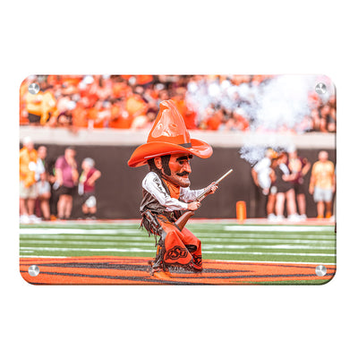 Oklahoma State Cowboys - Pistol Pete - College Wall Art #Metal