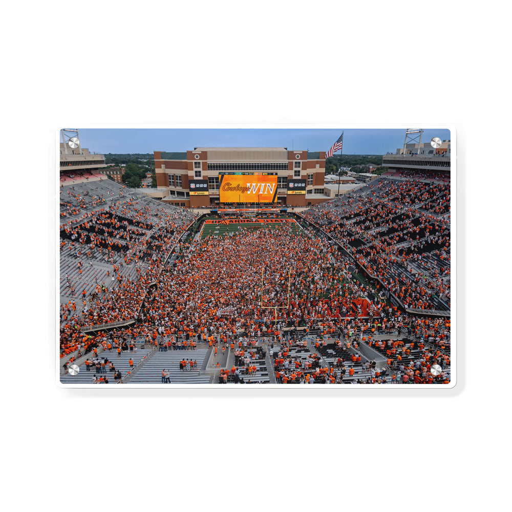 Oklahoma State Cowboys - Cowboys Win Stun Oregon - College Wall Art #Canvas