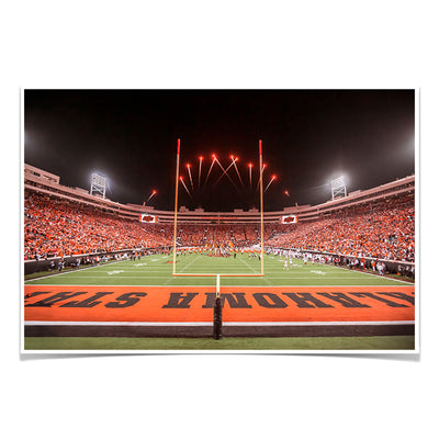 Oklahoma State Cowboys - Boone Pickens Stadium from the End Zone - College Wall Art #Poster