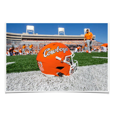 Oklahoma State Cowboys - Cowboys Football Helmet - College Wall Art #Poster