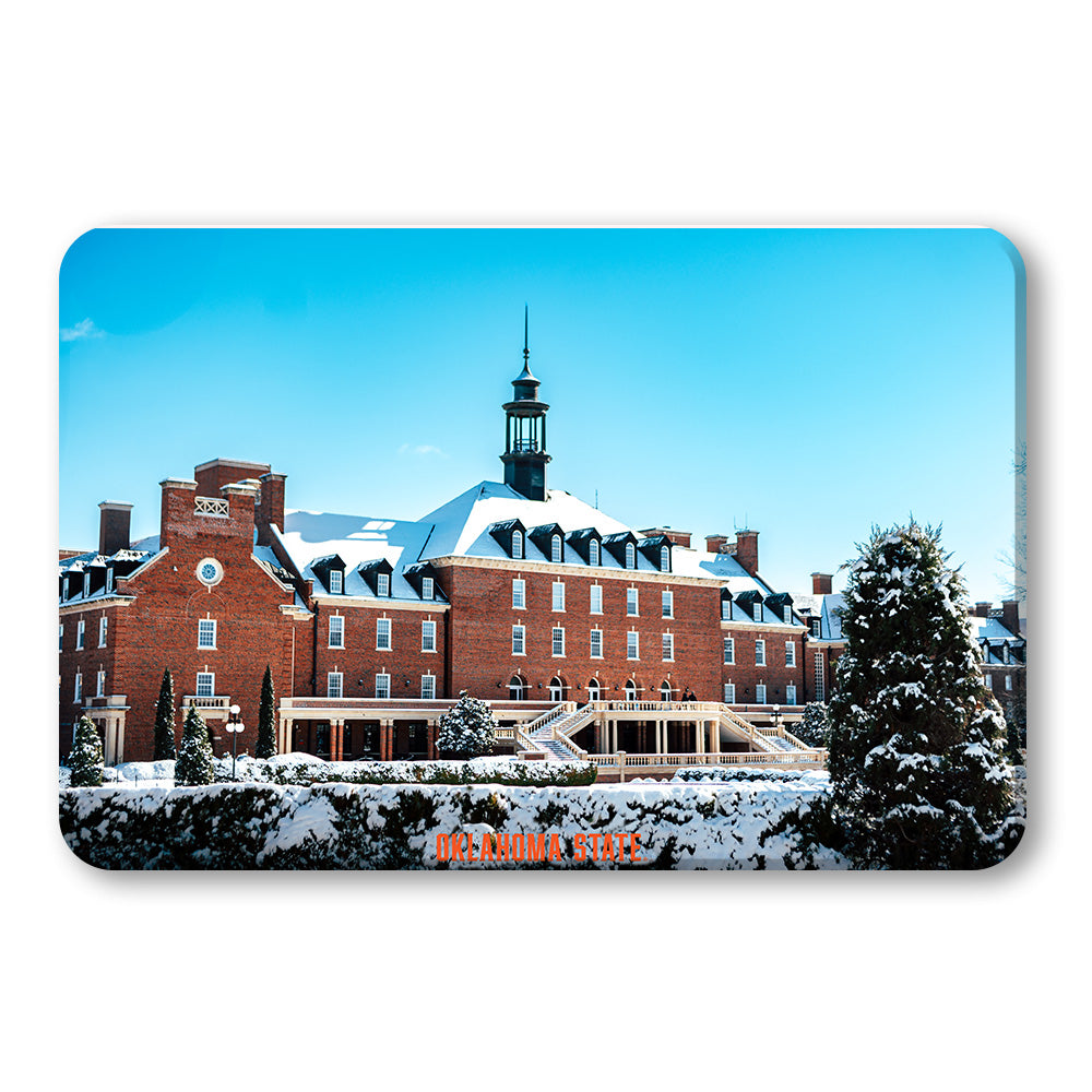 Oklahoma State Cowboys - Oklahoma State Campus Snowfall - College Wall Art #Canvas
