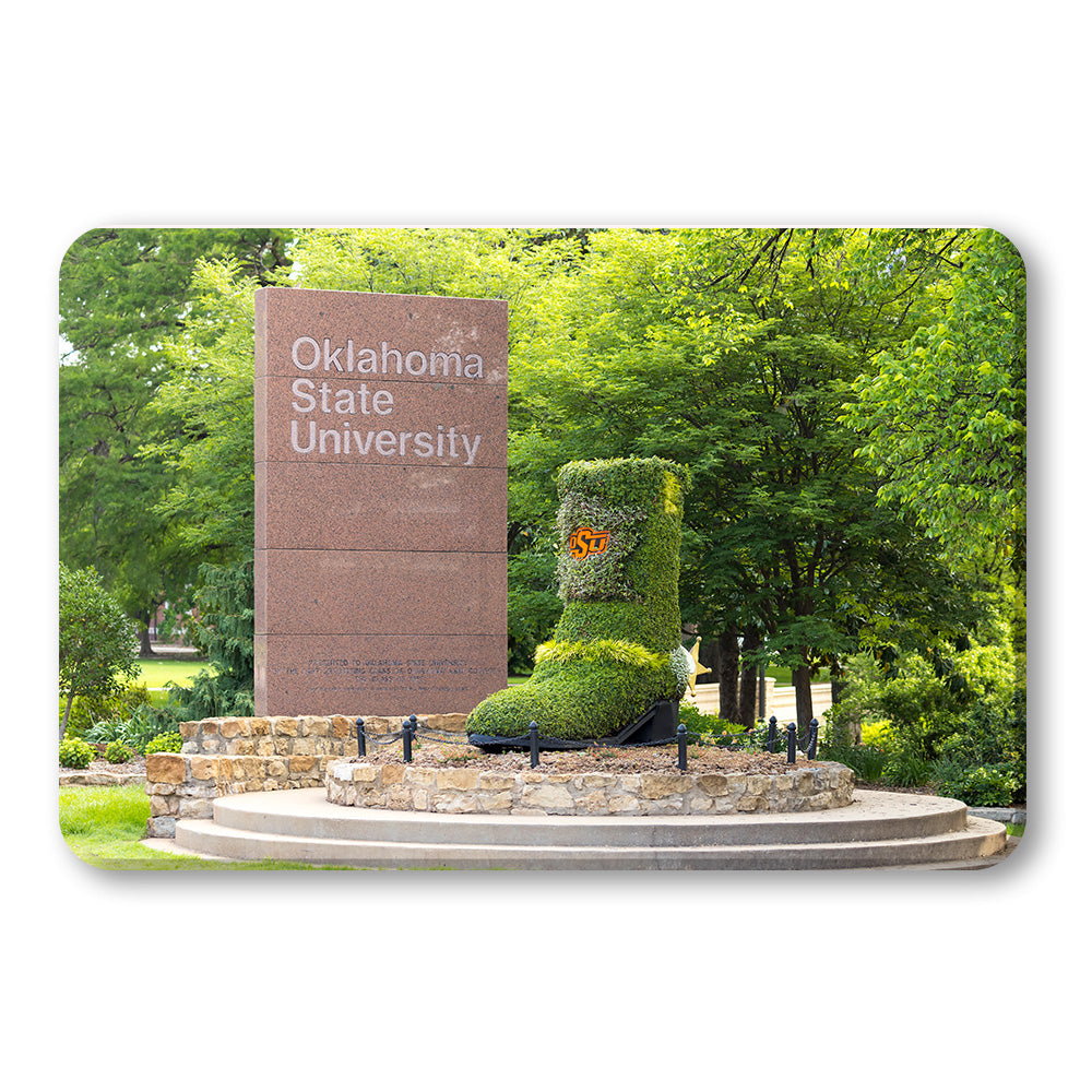 Oklahoma State Cowboys - OSU Boot Topiary - College Wall Art #Canvas