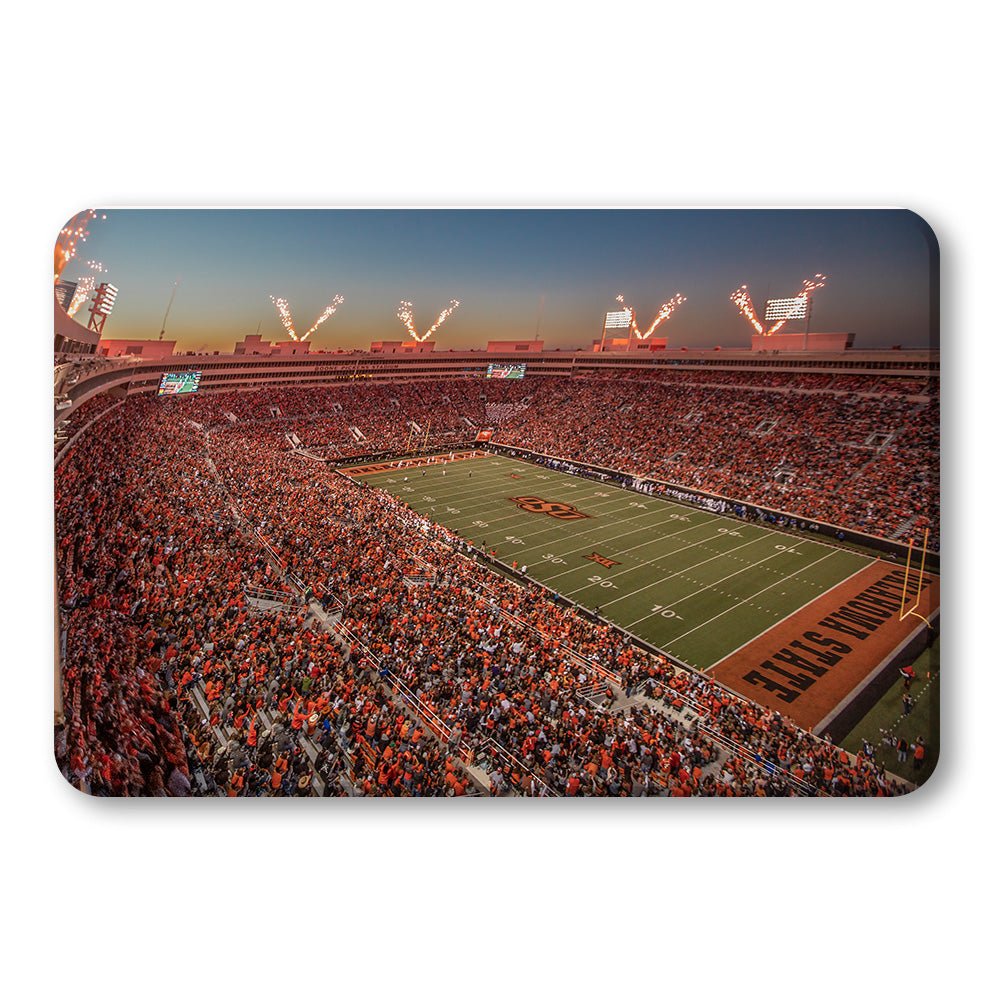 Oklahoma State Cowboys - Boone Pickens Stadium Sunset - College Wall Art #Canvas