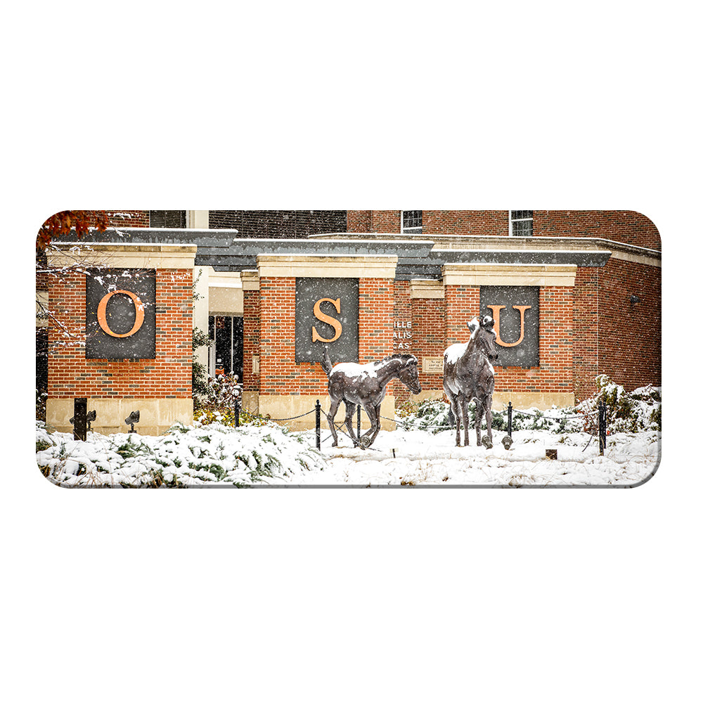 Oklahoma State Cowboys - OSU Winter Dusting Panoramic - College Wall Art #Canvas