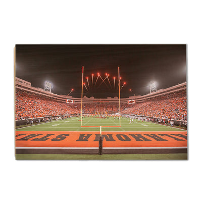 Oklahoma State Cowboys - Boone Pickens Stadium from the End Zone - College Wall Art #Wood
