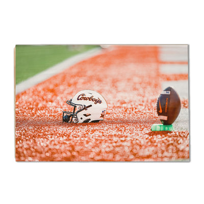 Oklahoma State Cowboys - OSU Helmet - College Wall Art #Wood