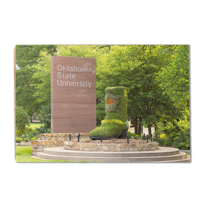 Oklahoma State Cowboys - OSU Boot Topiary - College Wall Art #Wood