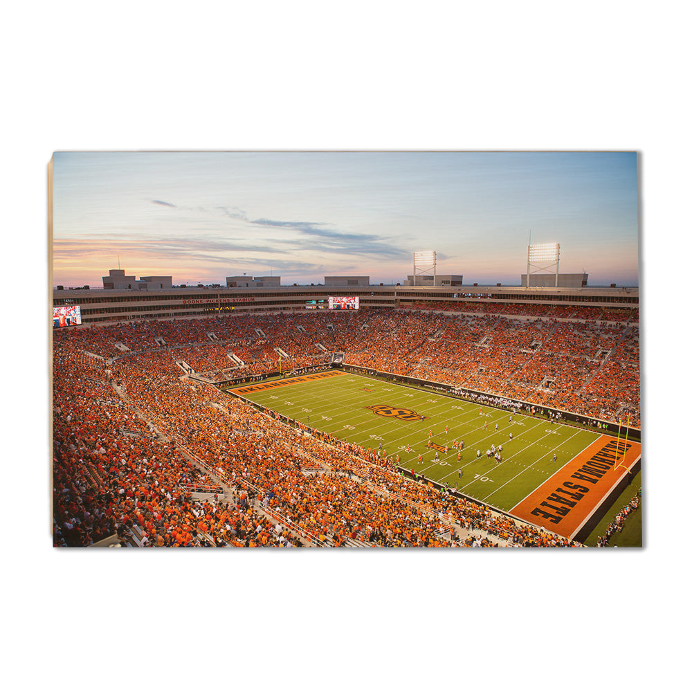 Oklahoma State Cowboys - OSU Orange Out Sunset - College Wall Art #Canvas