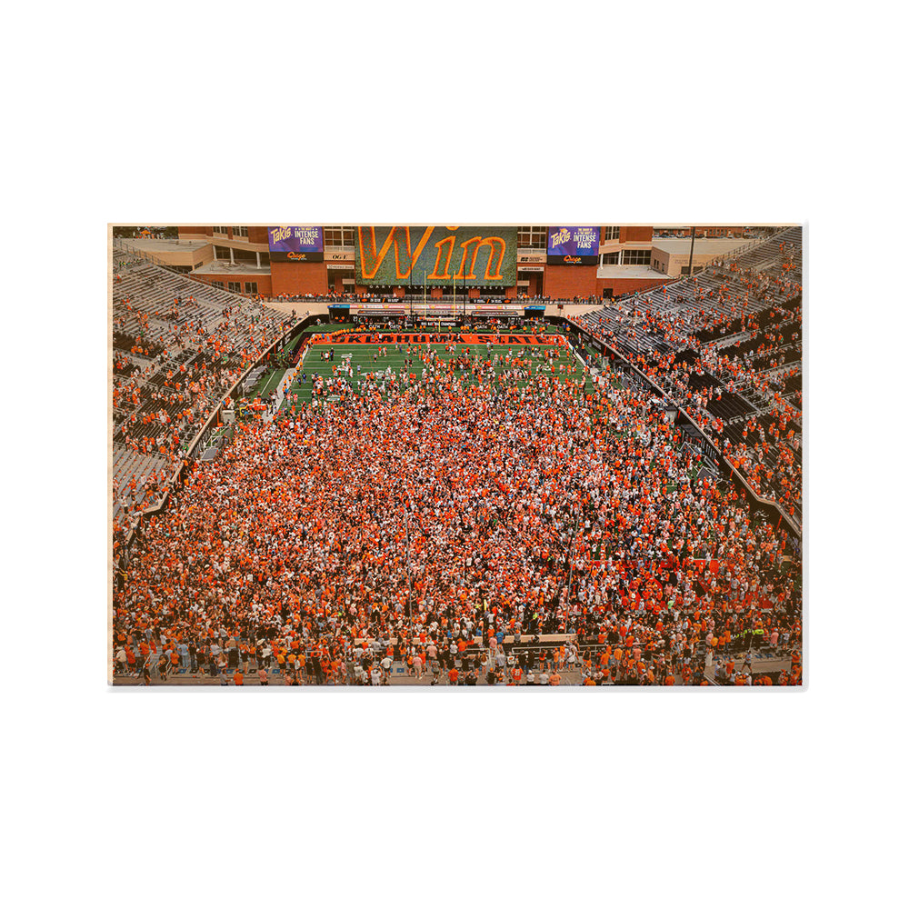 Oklahoma State Cowboys - Oklahoma State Win Storm the Field - College Wall Art #Canvas