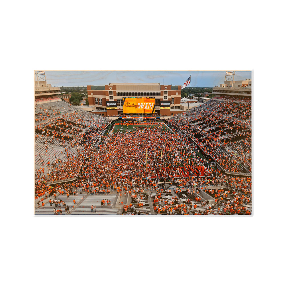 Oklahoma State Cowboys - Cowboys Win Stun Oregon - College Wall Art #Canvas
