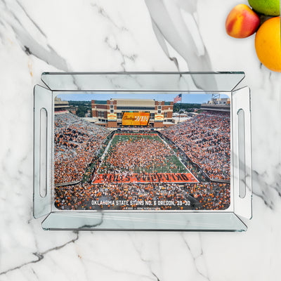 Oklahoma State Cowboys - Oklahoma State Stuns No. 6 Oregon Decorative Acrylic Serving Tray