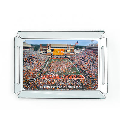 Oklahoma State Cowboys - Oklahoma State Stuns No. 6 Oregon Decorative Acrylic Serving Tray