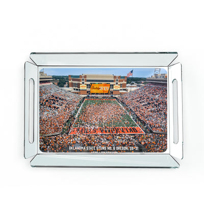 Oklahoma State Cowboys - Oklahoma State Stuns No. 6 Oregon Decorative Acrylic Serving Tray