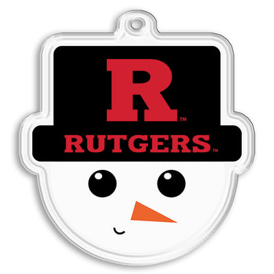 Rutgers Scarlet Knights - Rutgers Snowman Face Double-Sided Ornament