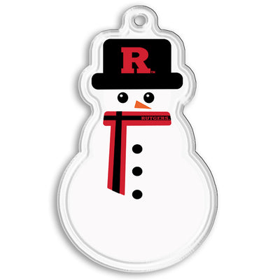 Rutgers Scarlet Knights - Rutgers Snowman Double-Sided Ornament