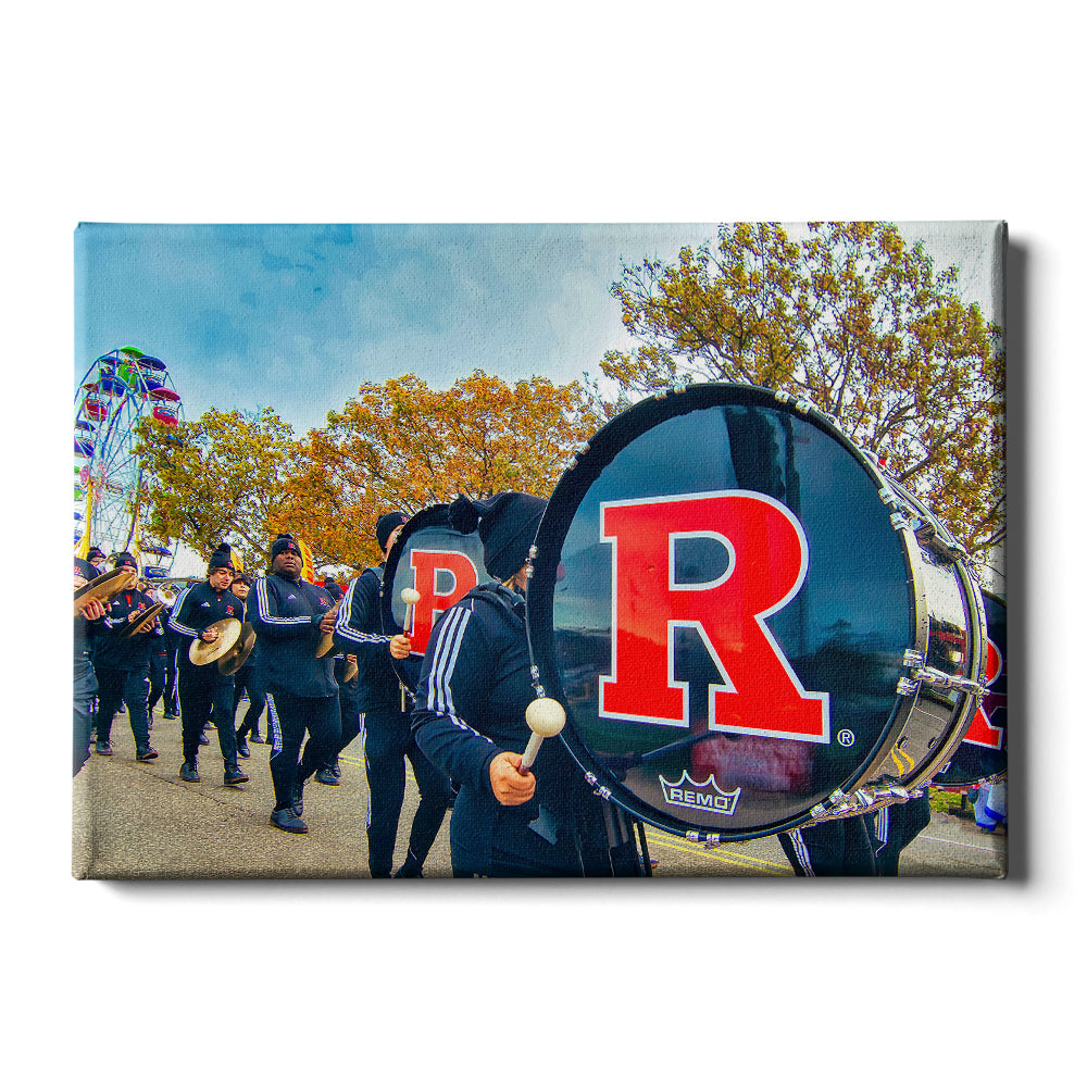 Rutgers Scarlet Knights - Marching Scarlet Knights Boardwalk HDR - College Wall Art #Canvas