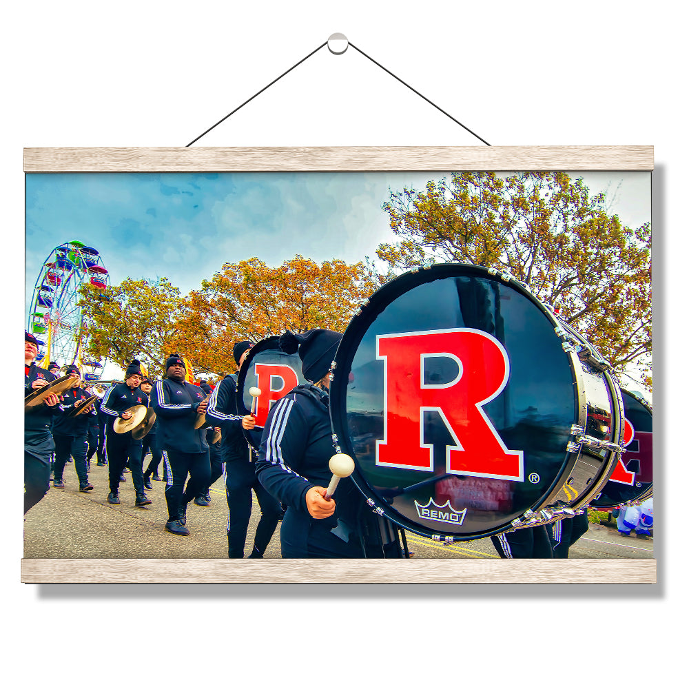 Rutgers Scarlet Knights - Marching Scarlet Knights Boardwalk HDR - College Wall Art #Canvas