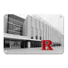 Rutgers Scarlet Knights - Athletic Performance Center B&W with Scarlet R - College Wall Art #Metal