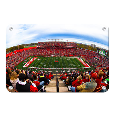 Rutgers Scarlet Knights - Bird's Eye View of SHI Stadium - College Wall Art #Metal