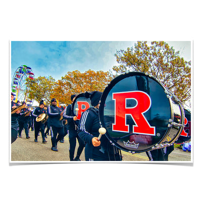 Rutgers Scarlet Knights - Marching Scarlet Knights Boardwalk HDR - College Wall Art #Poster
