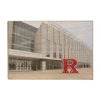 Rutgers Scarlet Knights - Athletic Performance Center - College Wall Art #Wood