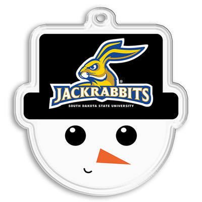 South Dakota State Jackrabbits - SDSU Snowman Head Double-Sided Ornament
