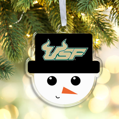 USF Bulls - USF Snowman Head Ornament