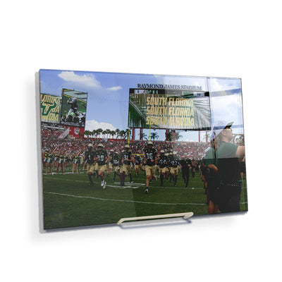 USF Bulls - South Florida Running onto the Field - College Wall Art #Acrylic Mini