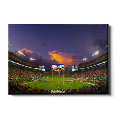 USF Bulls - Bullieve Sunset - College Wall Art #Canvas