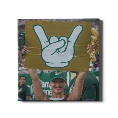 USF Bulls - Horns Up - College Wall Art #Canvas