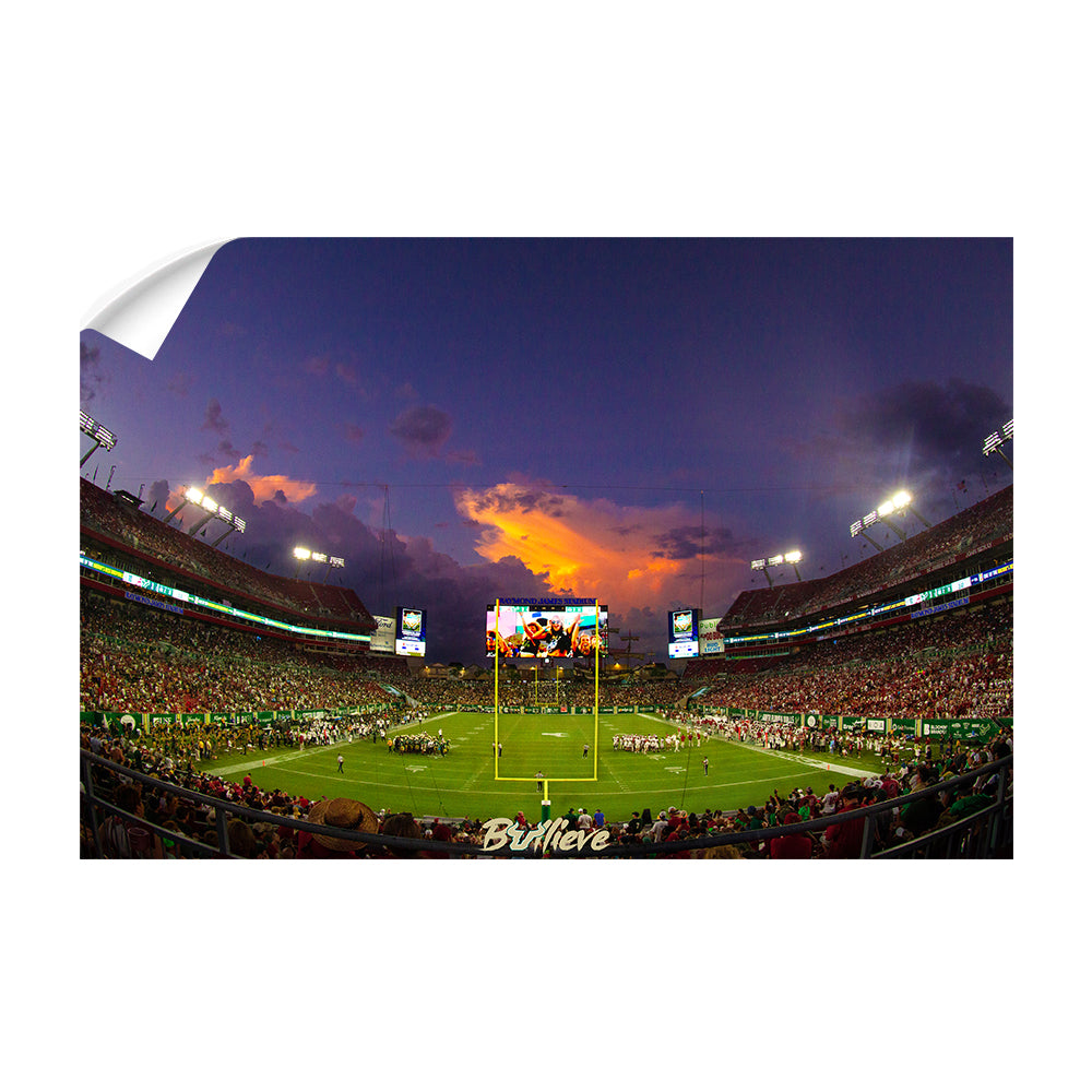 USF Bulls - Bullieve Sunset - College Wall Art #Canvas