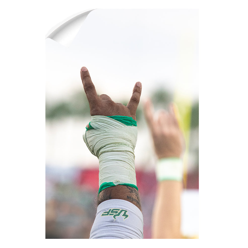 USF Bulls - USF Horns Up - College Wall Art #Canvas