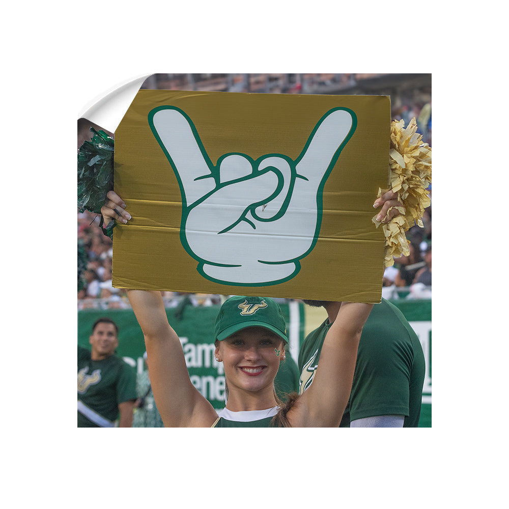 USF Bulls - Horns Up - College Wall Art #Canvas