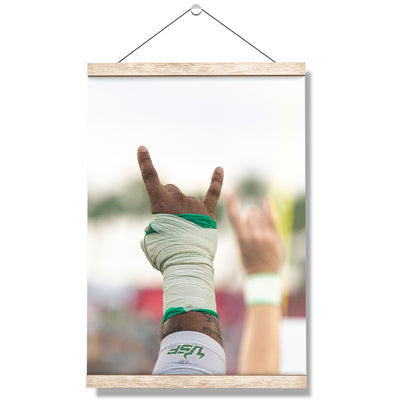 USF Bulls - USF Horns Up - College Wall Art #Hanging Canvas