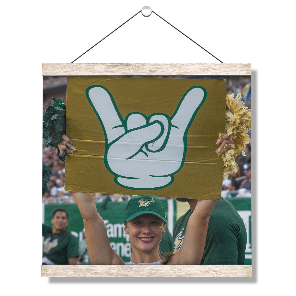 USF Bulls - Horns Up - College Wall Art #Canvas