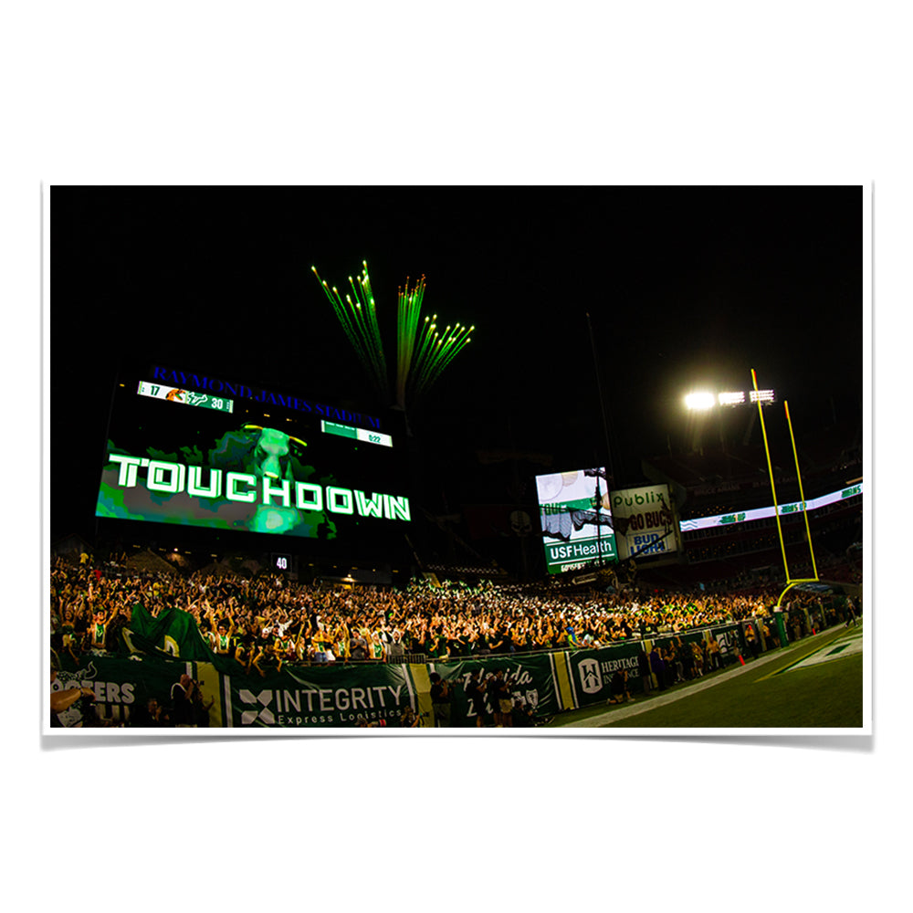 USF Bulls - Touchdown Bulls - College Wall Art #Canvas